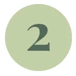 Grauer Kreis mit grüner Hintergrundfarbe und der weißen Zahl 2 in der Mitte