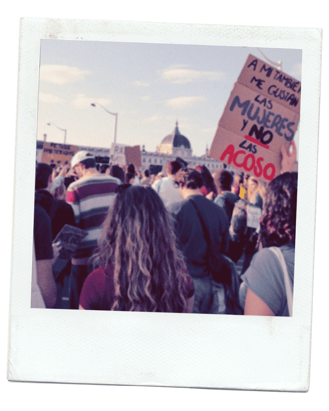 Polaroid — manifestation du 8 mars, journée des droits des femmes