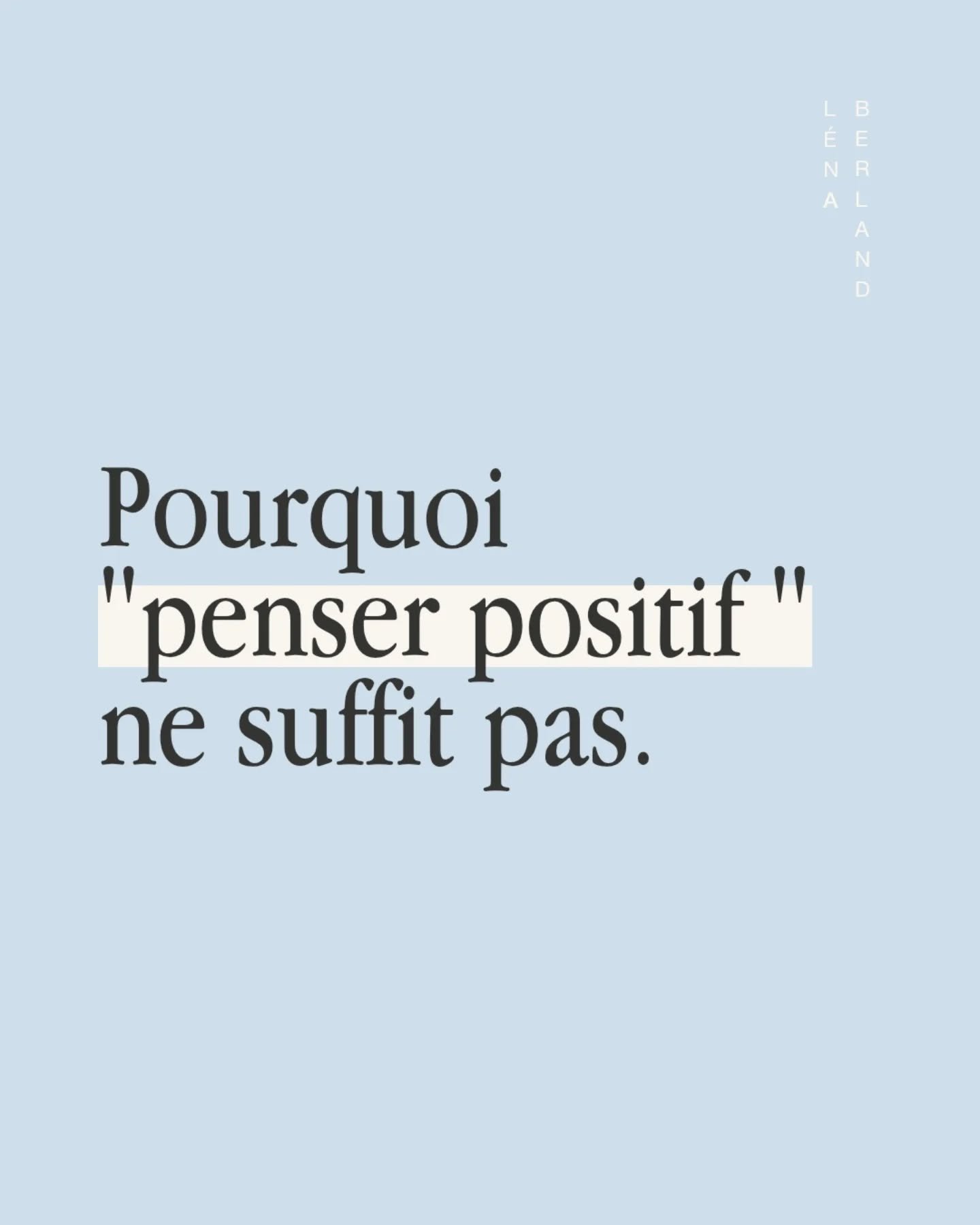 J'ai pass&eacute; des ann&eacute;es &agrave; apprendre &agrave; choisir mes pens&eacute;es. 
&Agrave; me concentrer sur le positif. 
&Agrave; d&eacute;cider de voir les choses autrement.
Et des ann&eacute;es &agrave; devoir &ldquo;me rappeler&rdquo; 