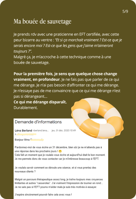 Première séance EFT. Sentir enfin quelque chose changer vraiment en profondeur