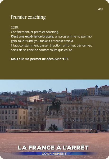 Premier coaching en 2020. Découverte de l'EFT