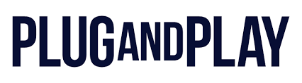 Logo with the text 'Plug and Play' in bold, black and blue letters.