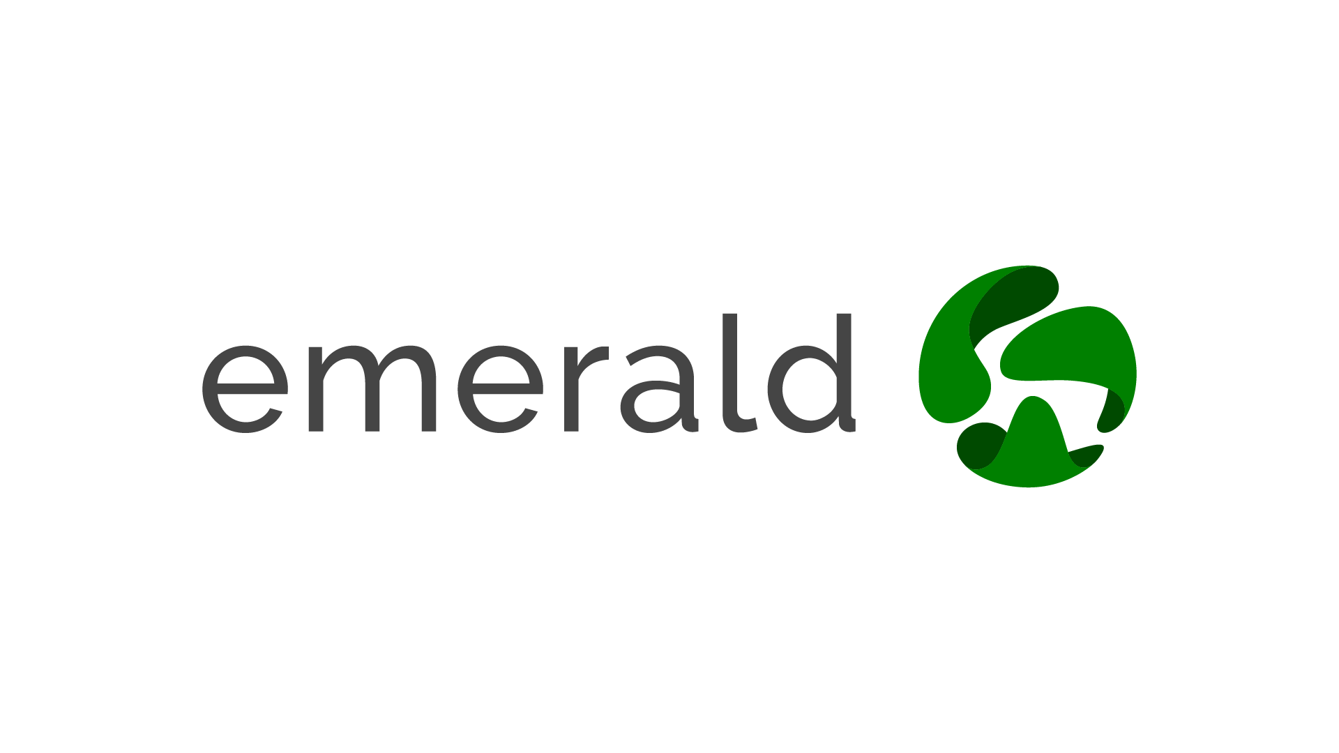 Logo for Emerald with a stylized green emerald gemstone icon.