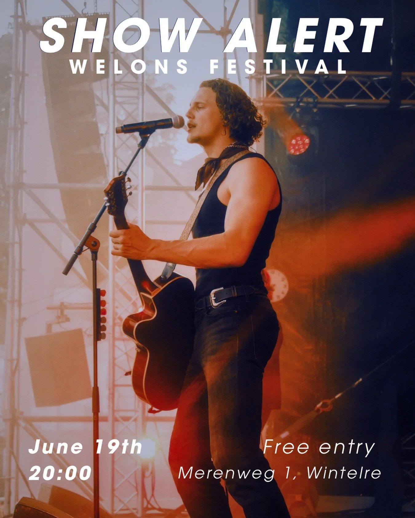 SHOW ALERT 

📍 Merenweg 1, Wintelre
📅 June 19th
⏰ 20:00 
🎟️ Free entry 

See you guys there🧡