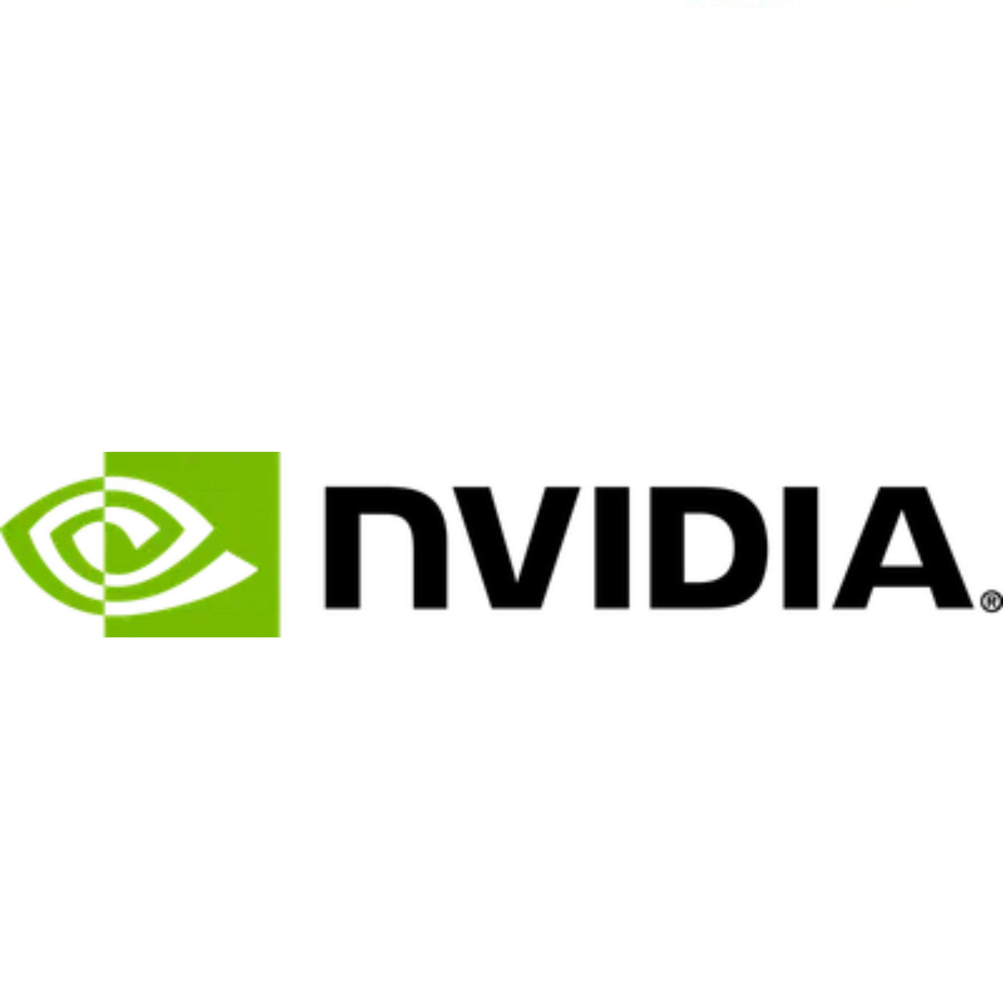 Nvidia logo in black text next to a green Nvidia symbol.