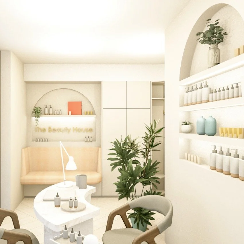 Every design starts with understanding the client

After meeting with the wonderful team at The Beauty House, we developed the space around how they wanted clients to feel. 
Calm, welcoming and comfortable, while creating an interior that reflects th