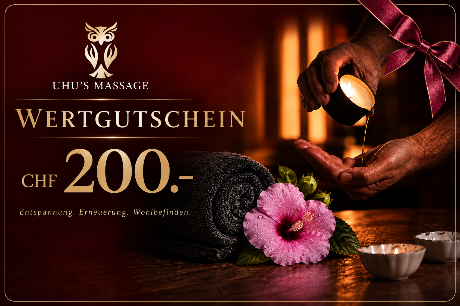 CHF 100 Value Voucher - Massage