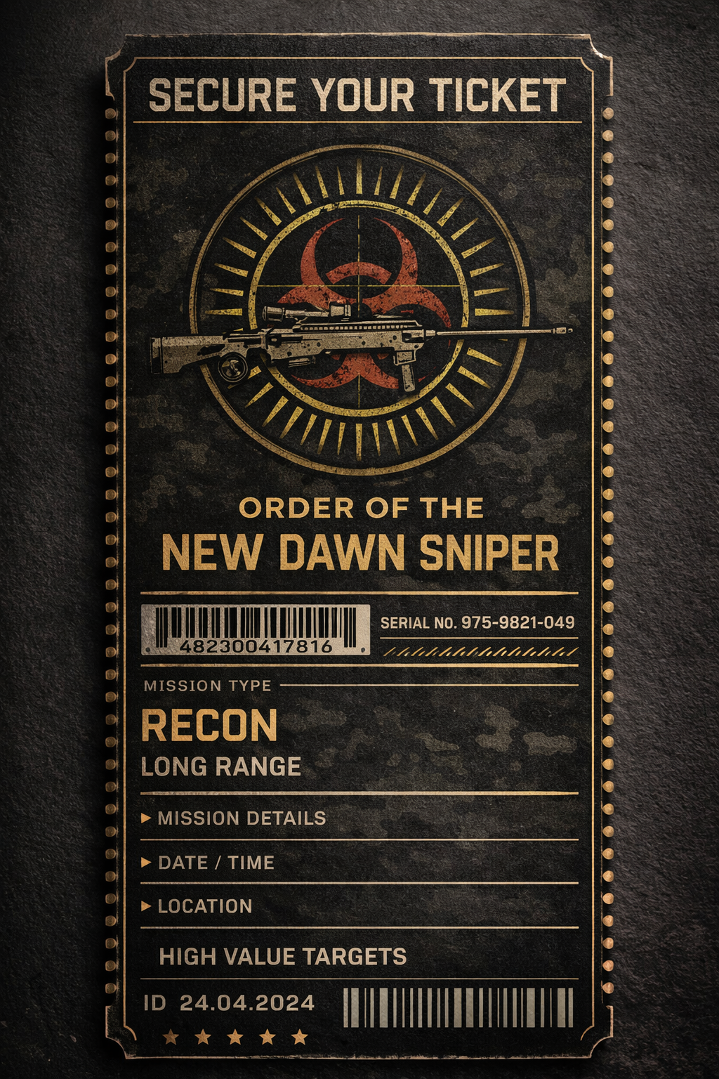 Digitales Ticket Order of the New Dawn - Sniper