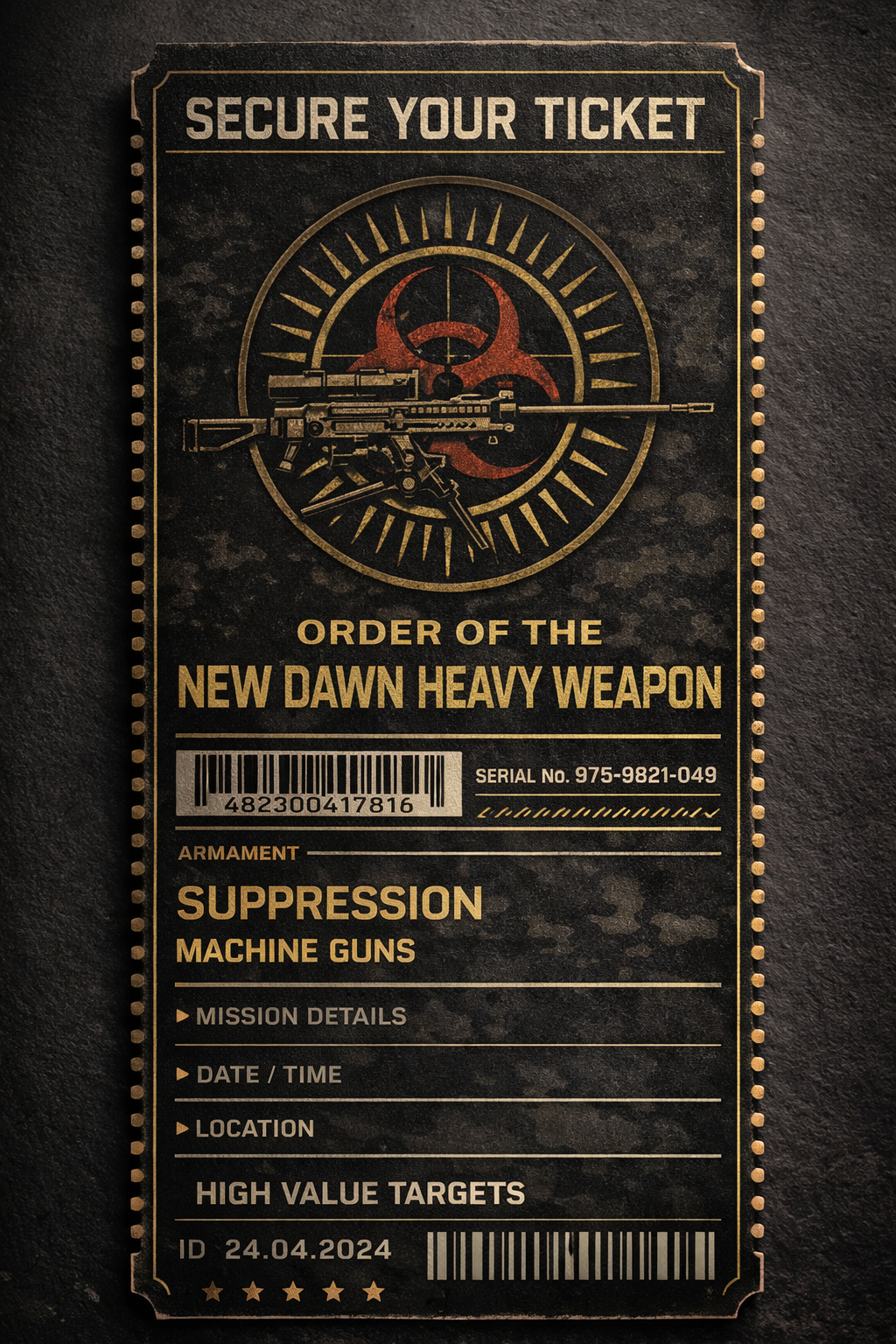 Digitales Ticket Order of the New Dawn - Heavy Weapons