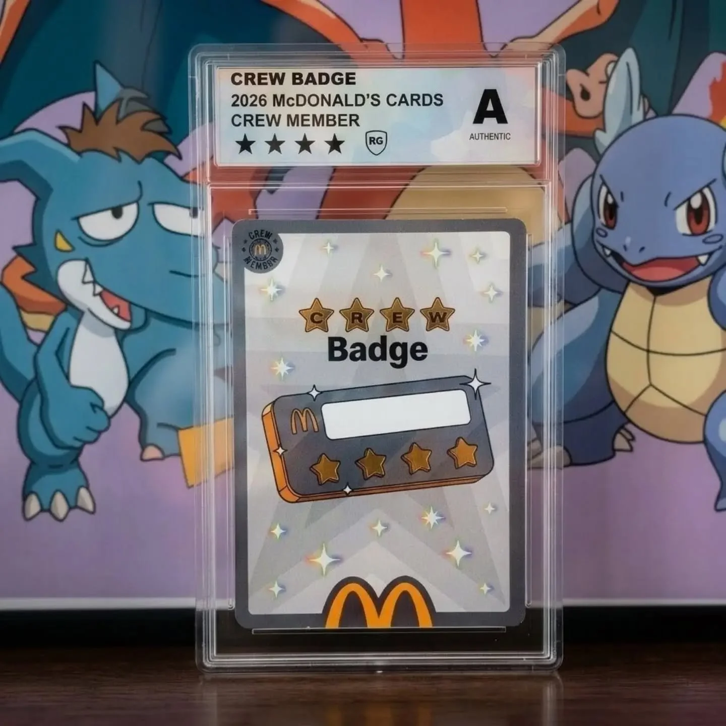 Leveling up the shift. 🍔✨
First in the UK to officially grade the 2026 McDonald&rsquo;s Staff Crew Card! Secured an 'Authentic' grade for this piece of golden arches history.

Card: Crew Badge (Crew Member)
Status: Authenticated &amp; Slabbed
Region