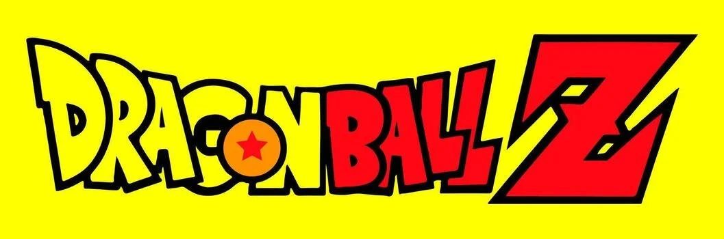 Colorful logo with the text 'Dragon Ball Z' in bold, stylized yellow, red, and black letters on a yellow background.