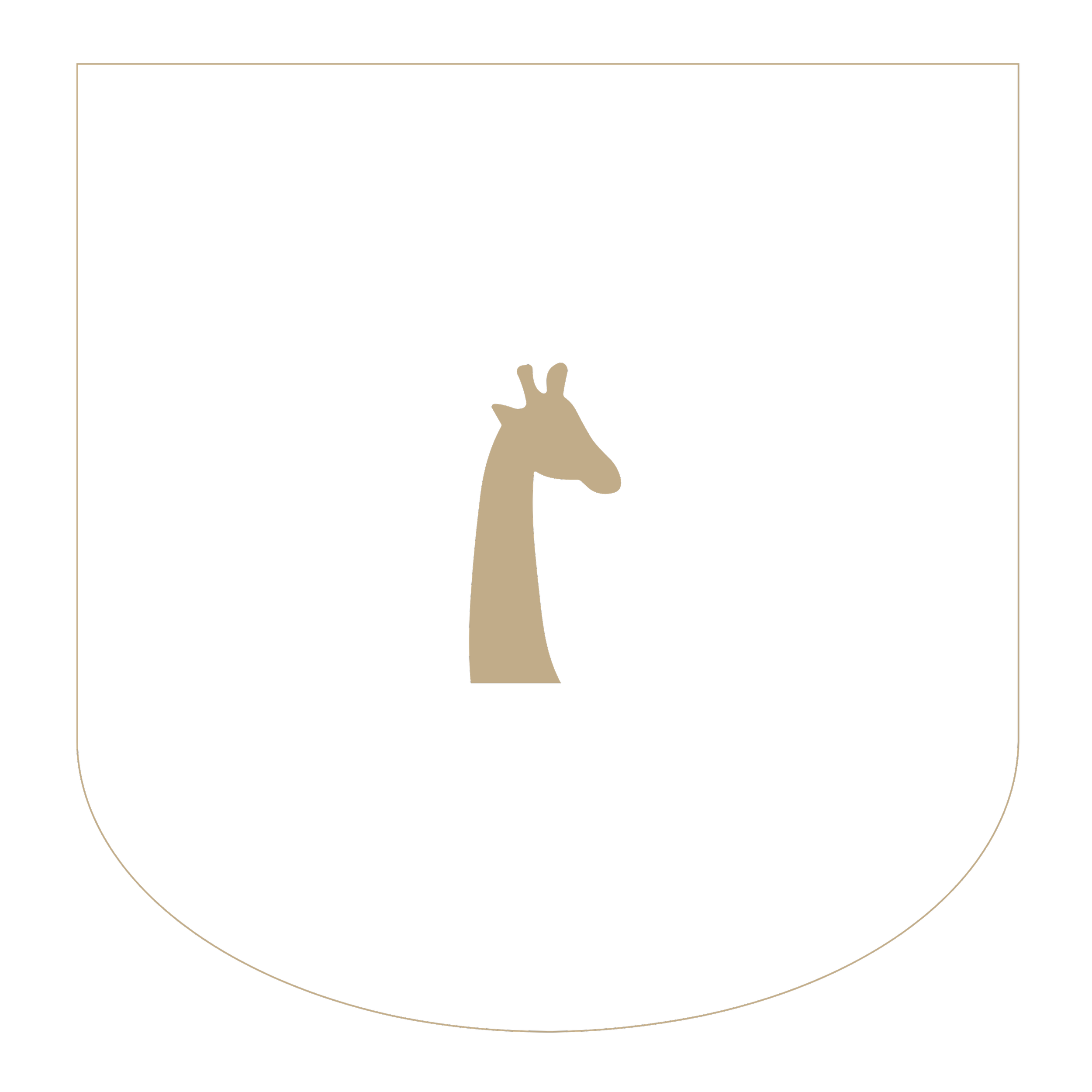 Gold giraffe emblem for House of Wild Logo