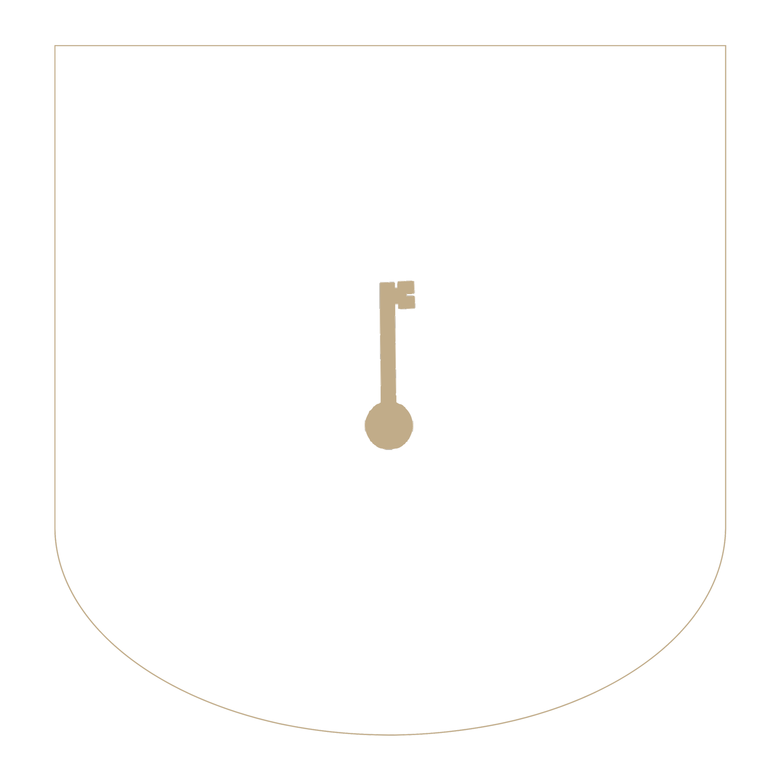 Gold key emblem for House of Wild Logo