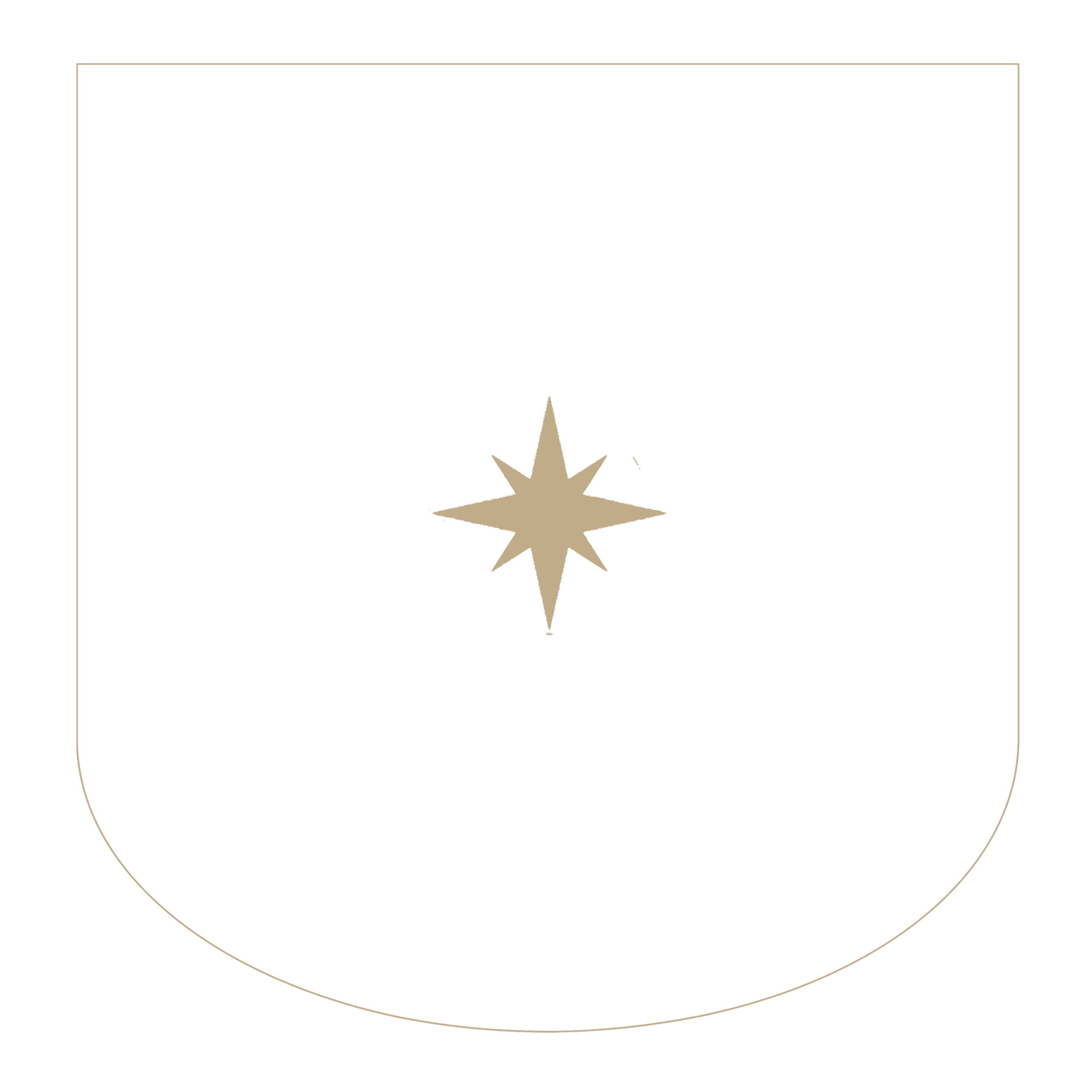Gold compass star emblem for House of Wild Logo