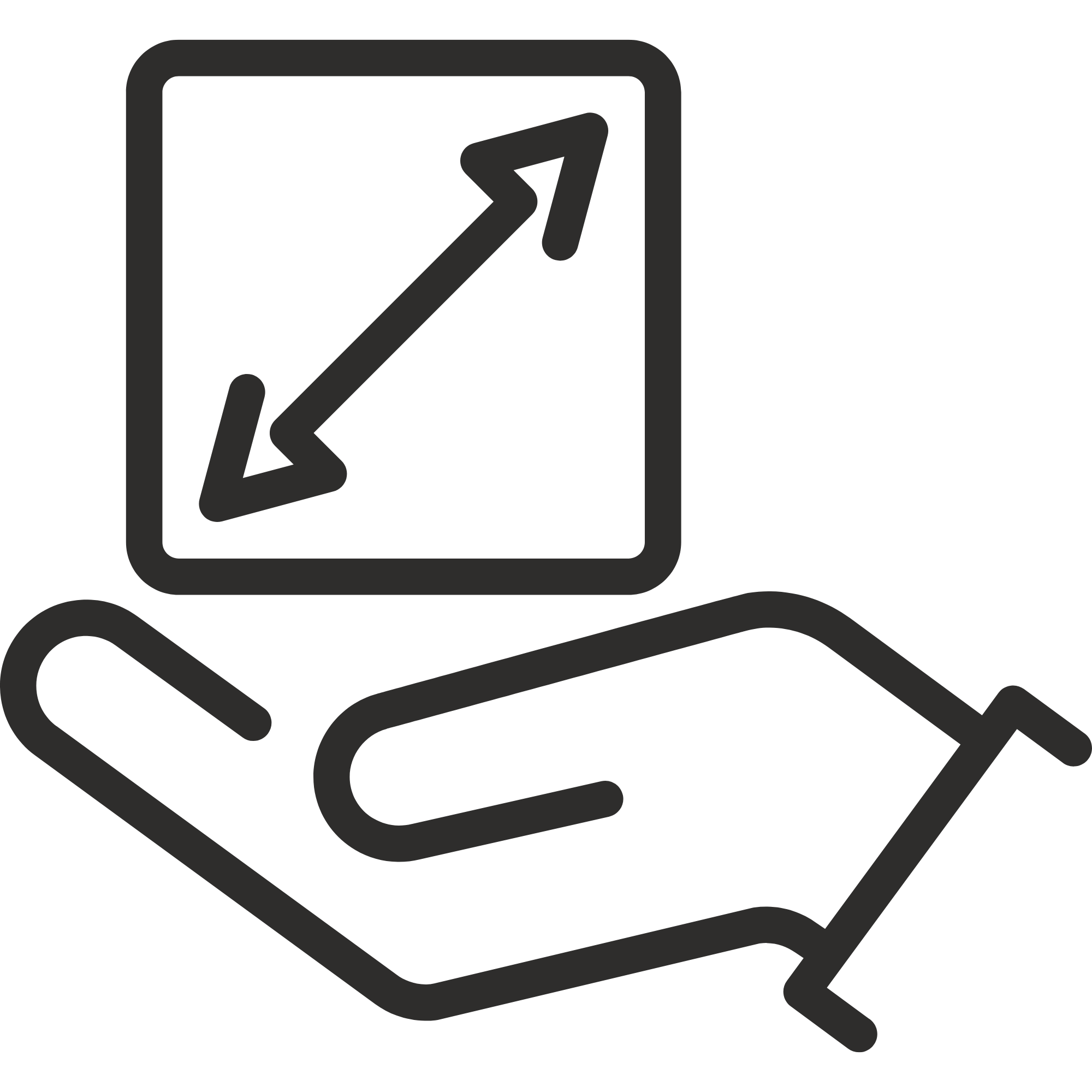 Black and white line drawing of a hand holding a rectangular sign with a number 7 on it