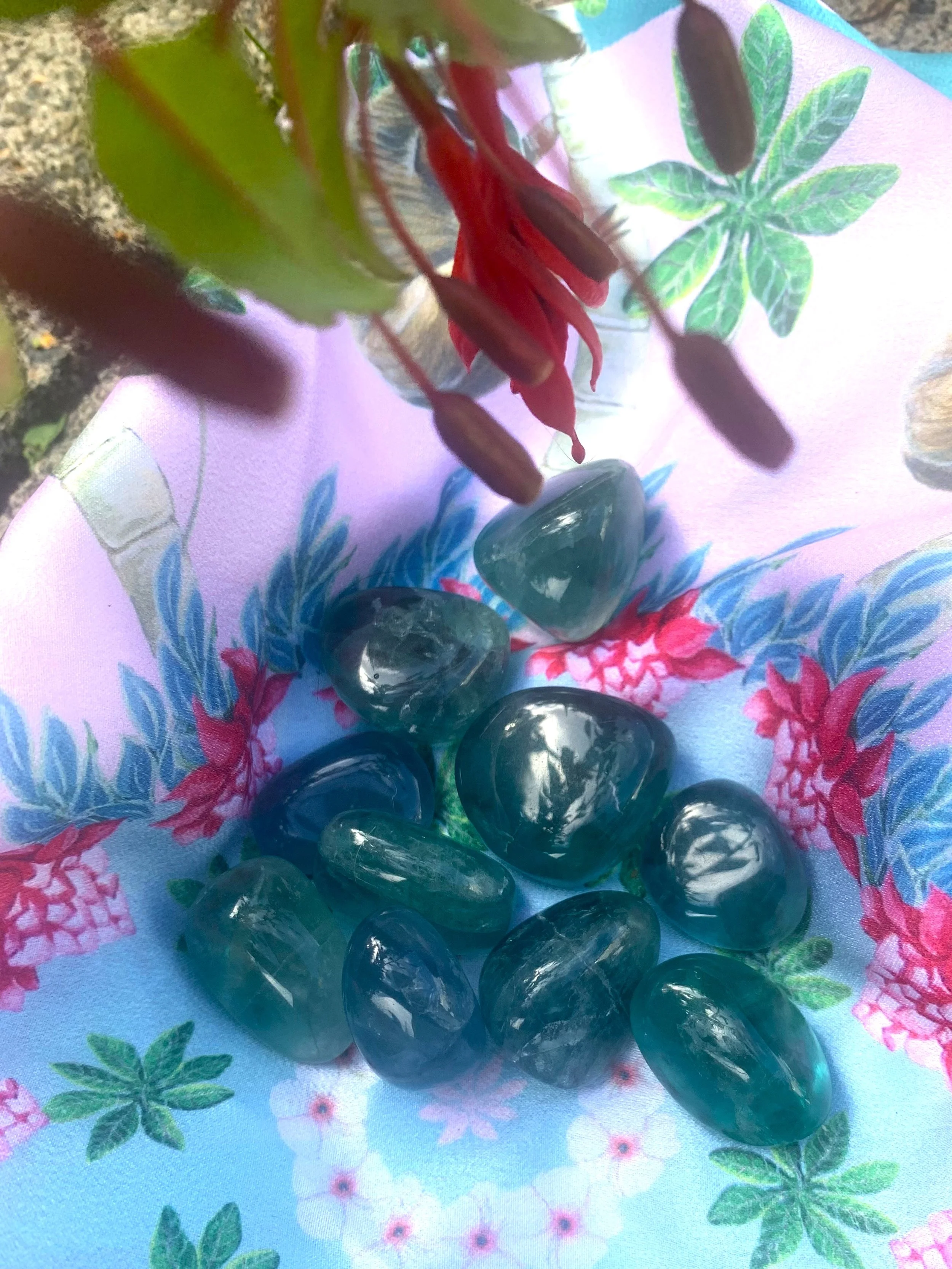 The Whispering Sea: Polished Blue Fluorite Structural Tumble