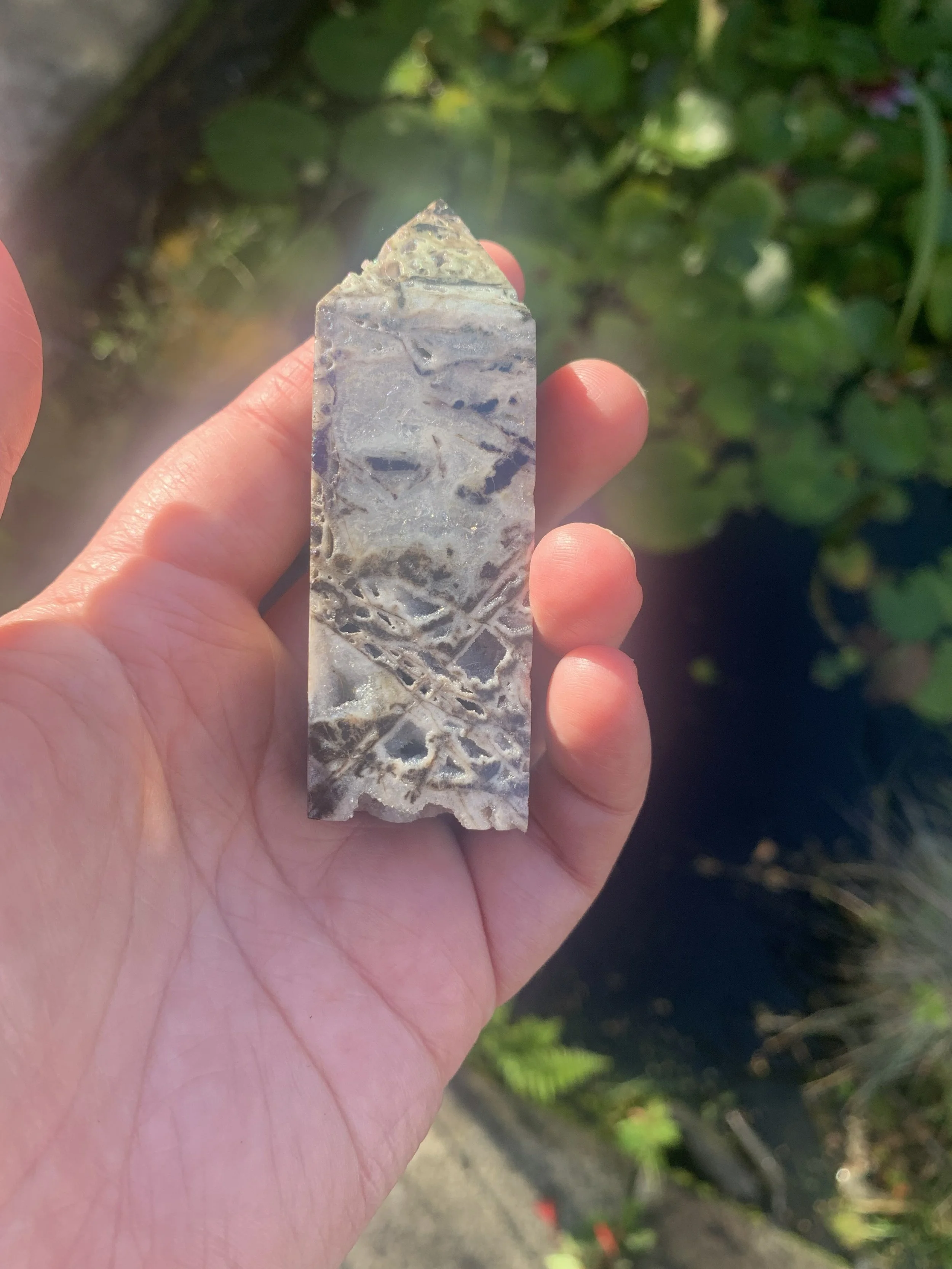 Aura Sphalerite Tower 7.8cm, Rare Alien Silhouette Druzy Geode Quartz, Angel Aura Starlight Crystal Point, Galactic Starseed Altar Stone 99g