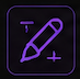 Icon of a pencil and a plus sign, suggesting editing or adding.