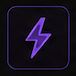 A purple lightning bolt icon surrounded by a rounded square outline.