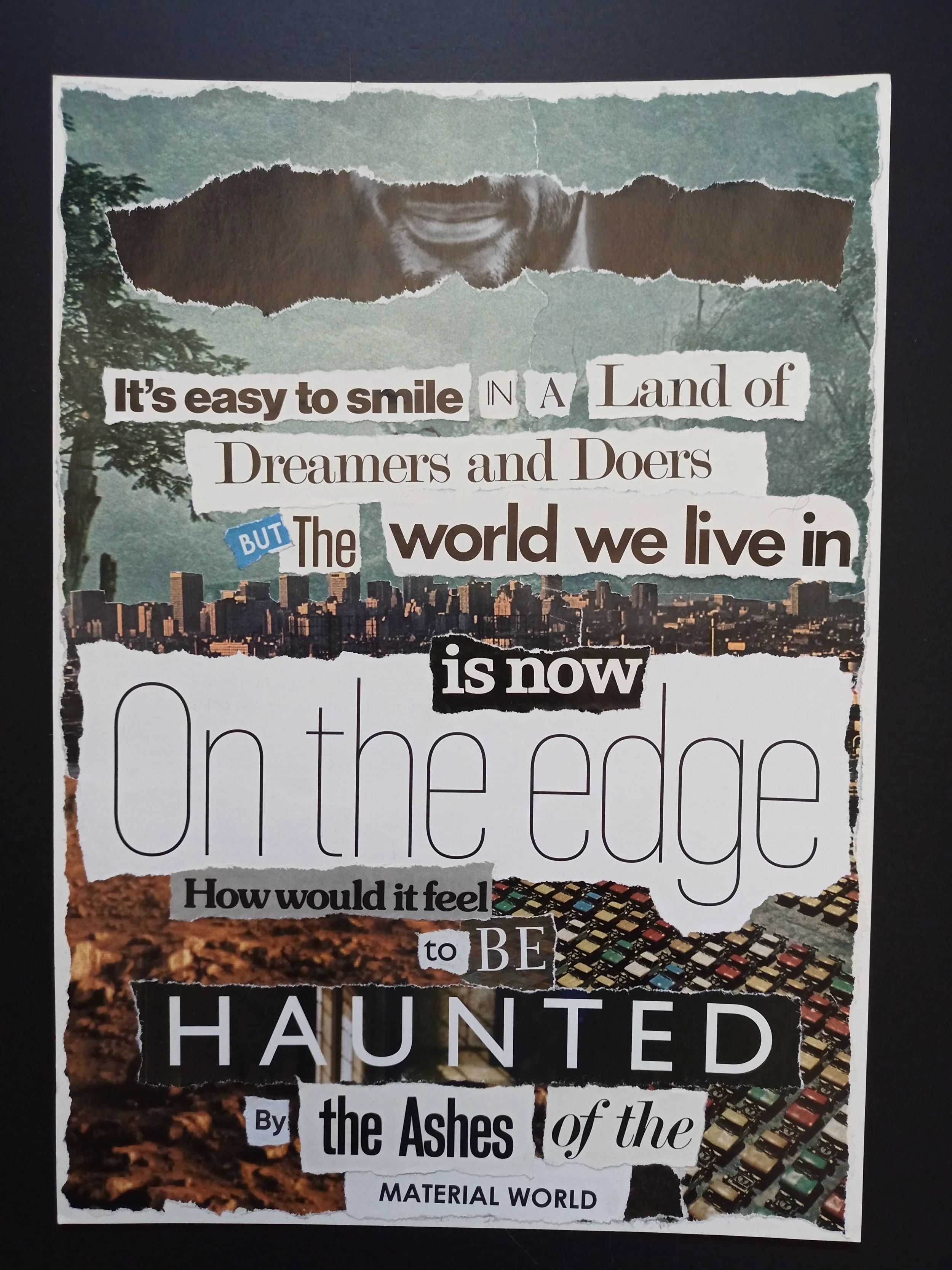 Paper collage, On the Edge