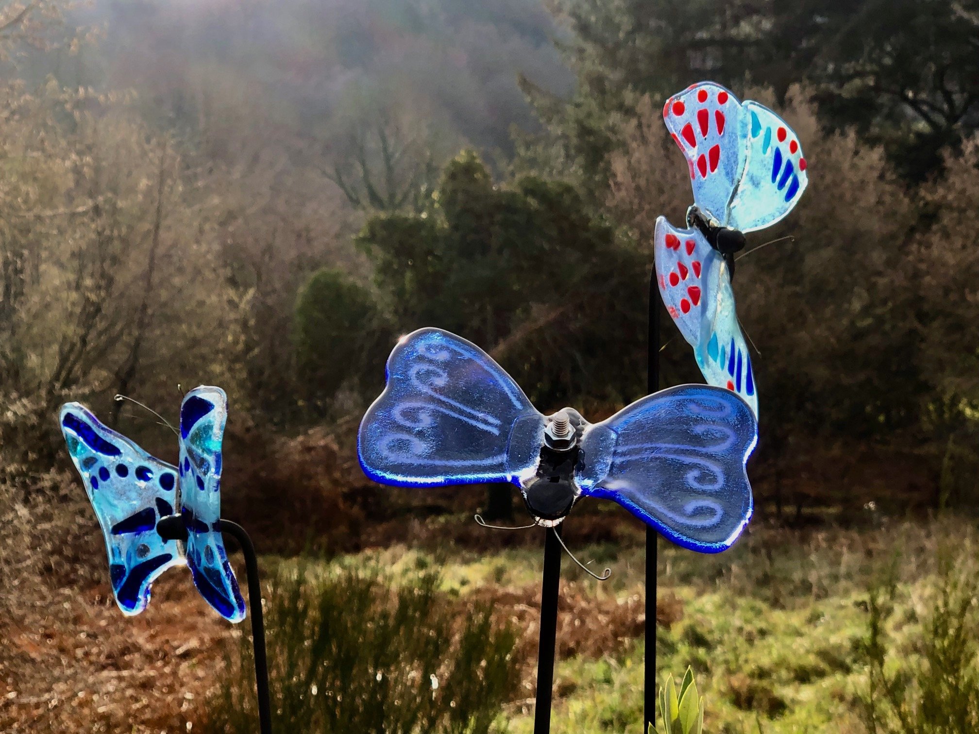 Fused glass butterflies
