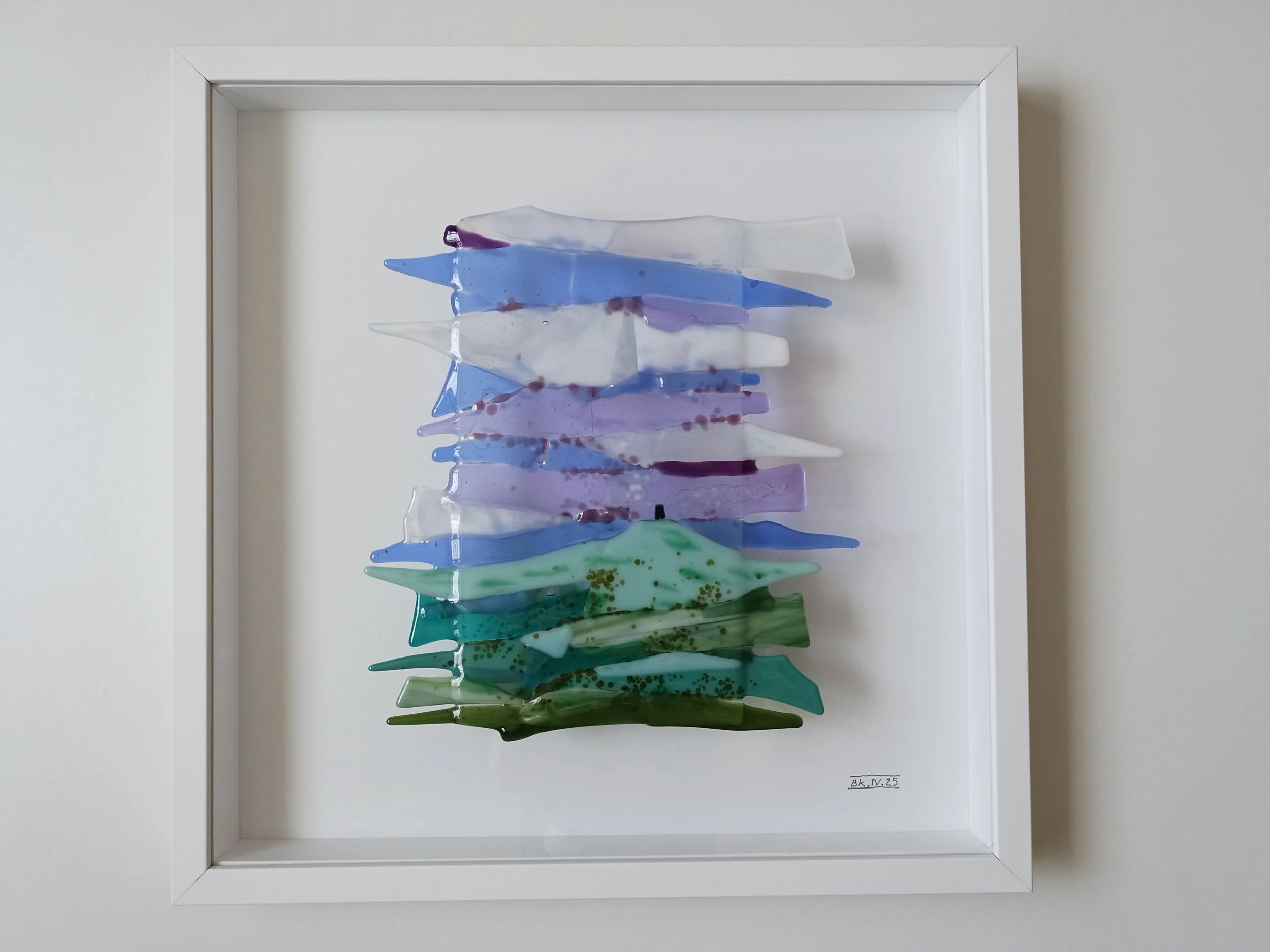Pastel Tor Flow Fused Glass Picture
