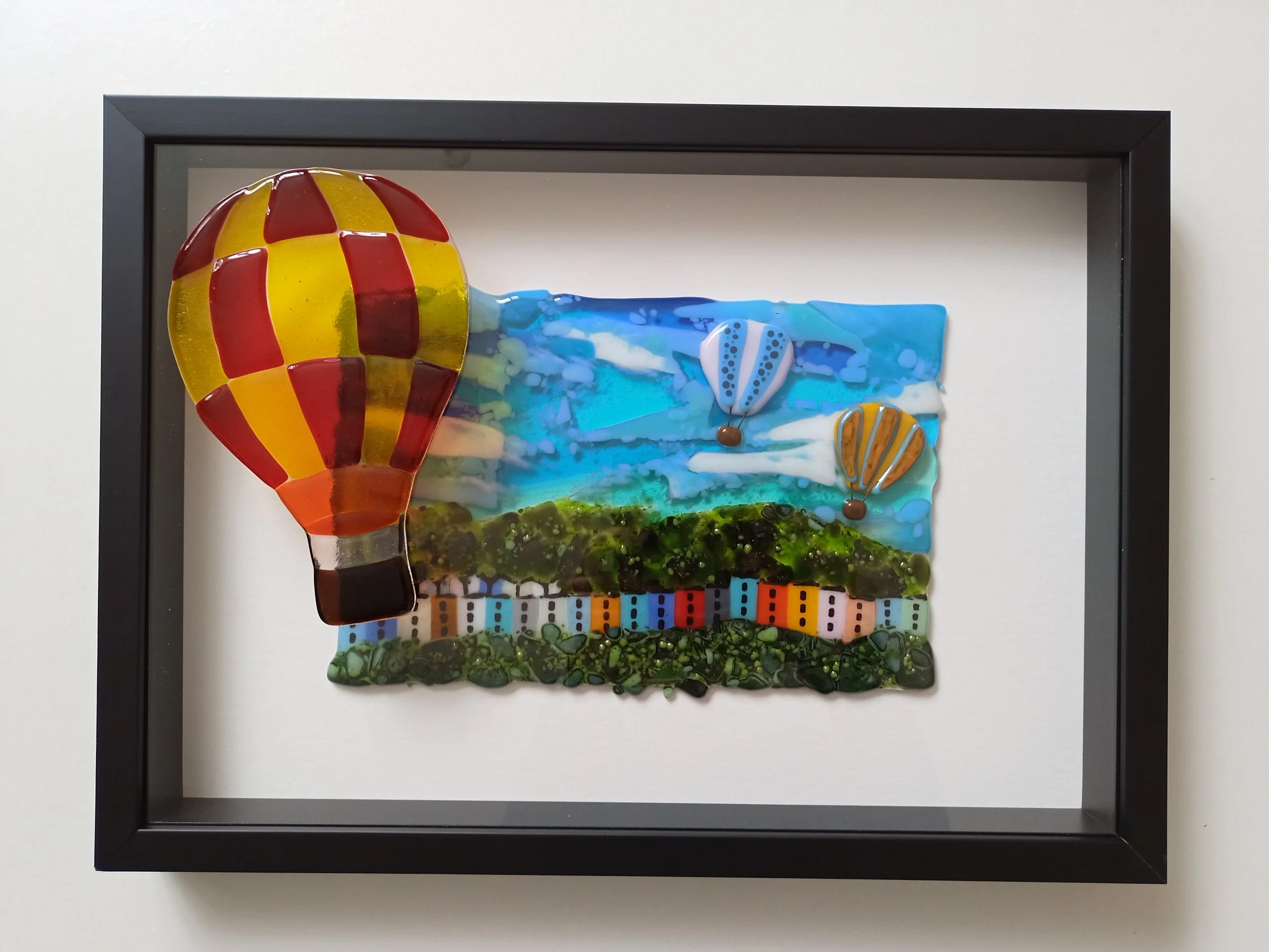 Bristol Balloons Fused Glass Picture