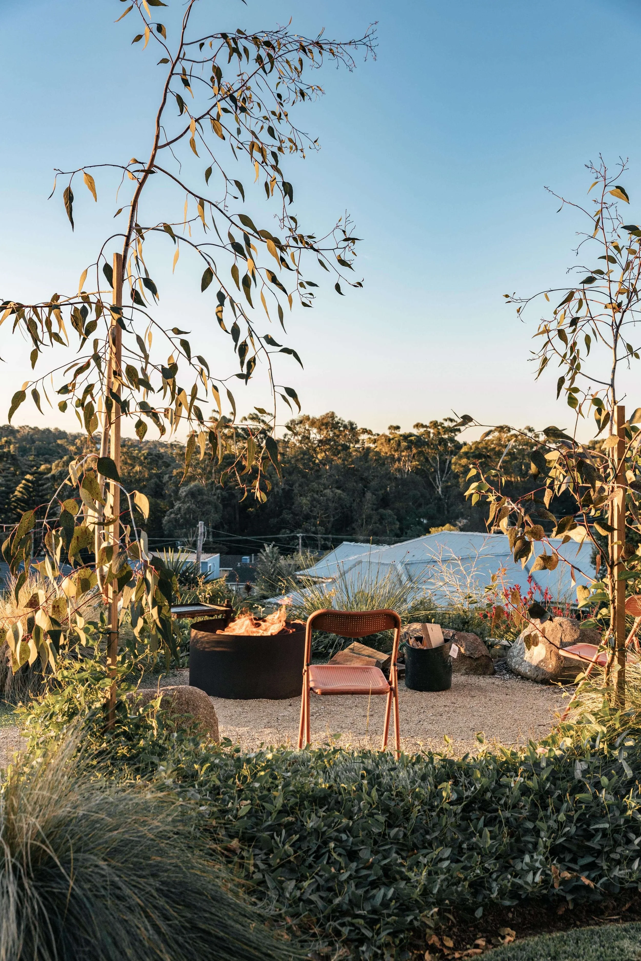 Firepit communal area overlooking Mollymook
