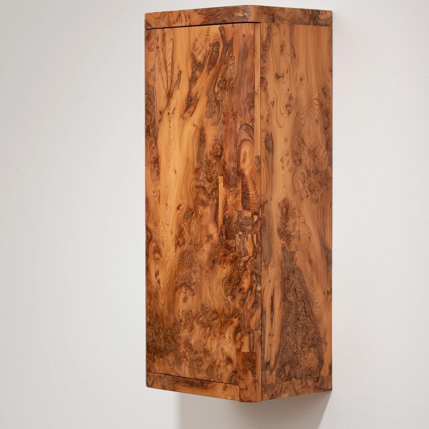 This burr yew cabinet, Kintsugi, will be on view and available at the Art Evolve show at the RDS from March 27&ndash;29.

You can find it on the O&rsquo;Connell Gallery stand (27).

Inspired by the Japanese tradition of kintsugi &mdash; repairing and