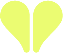 Abstract lime green shape on a white background
