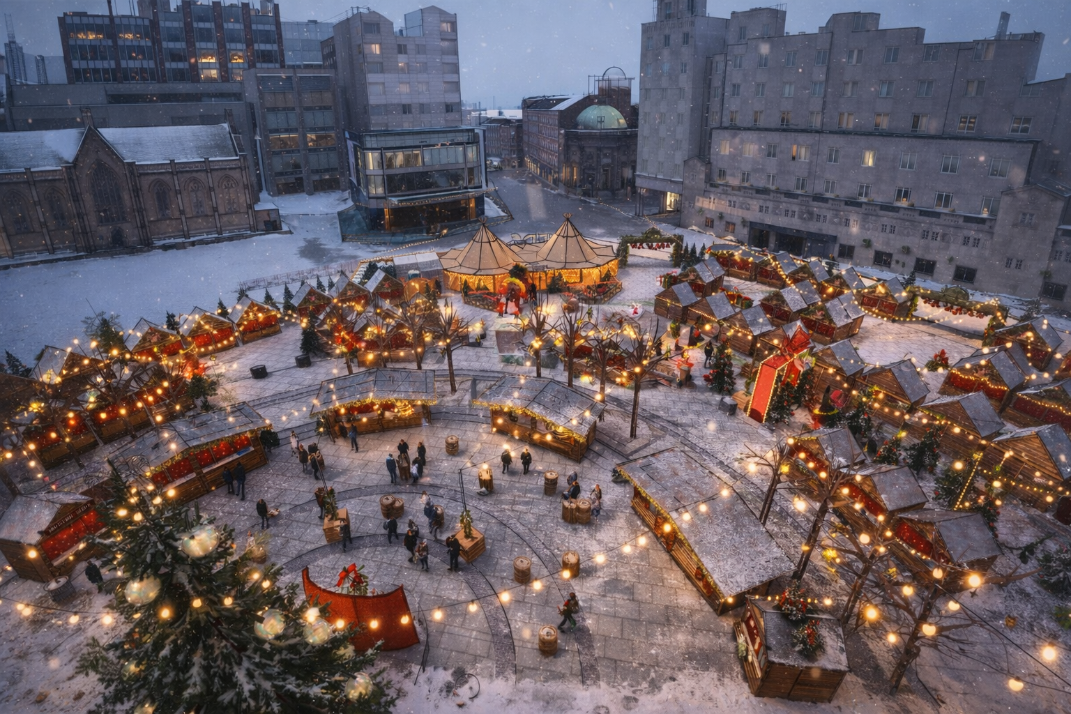 Leeds City Christmas Market Layout