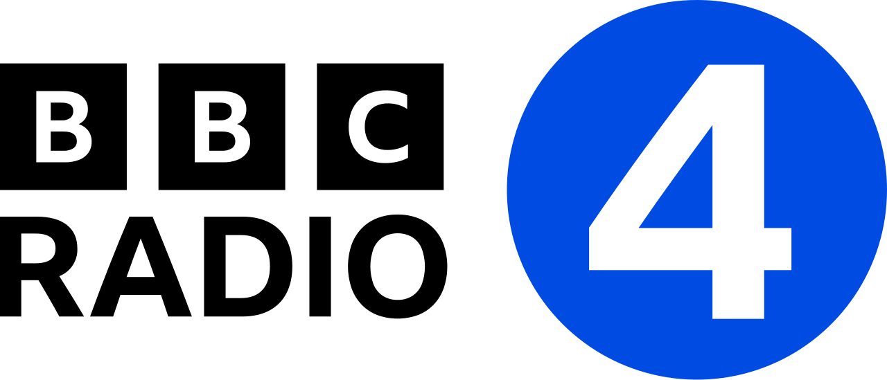 A blue circle with the number 4 in black, next to black text that reads 'News 4'. 