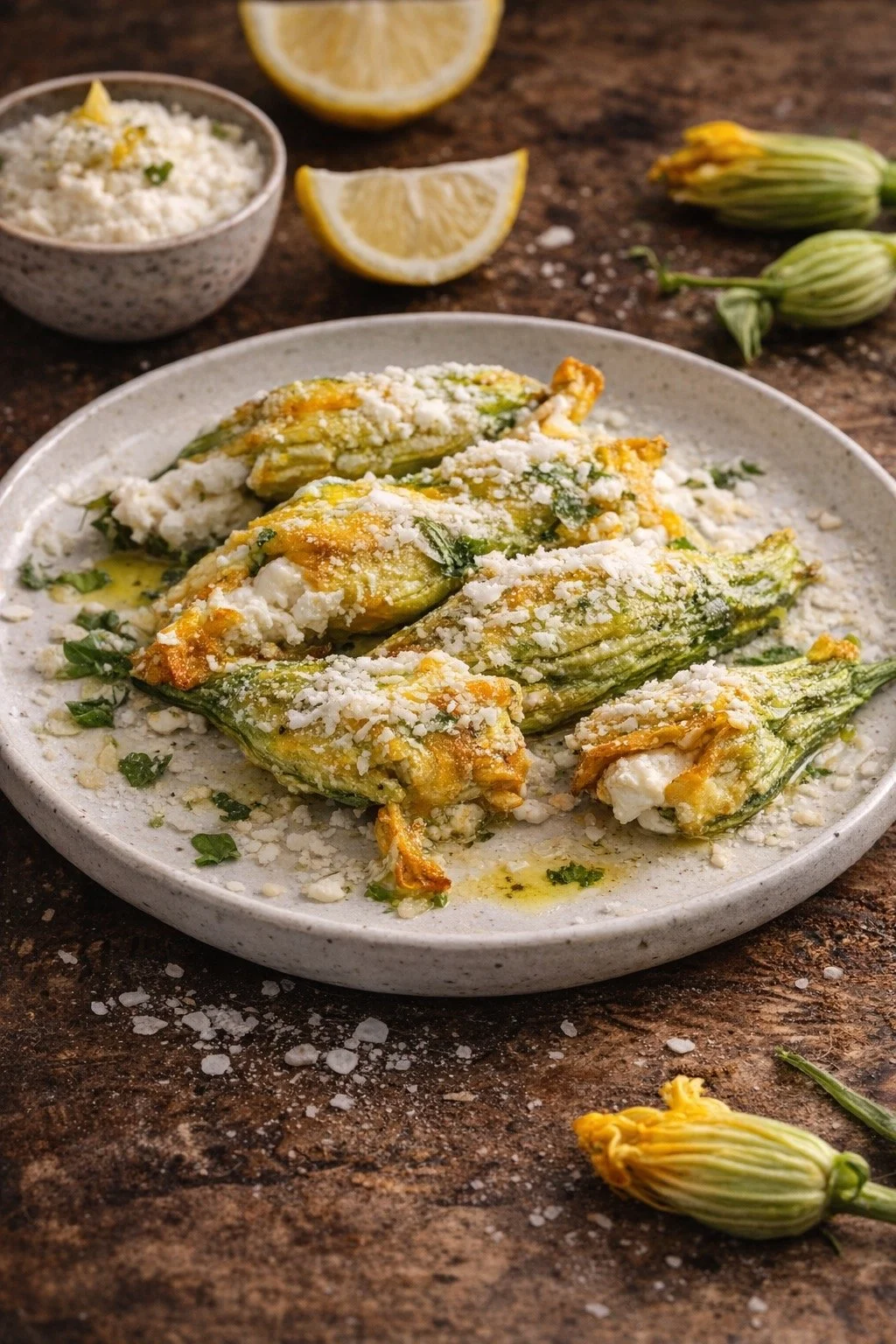 Stuffed Finn's Fleurs with Ricotta & Lemon