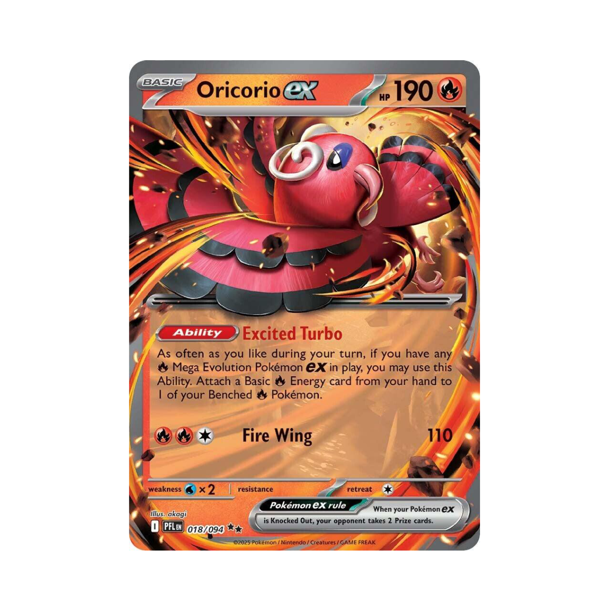 Oricorio EX (PFL 018)