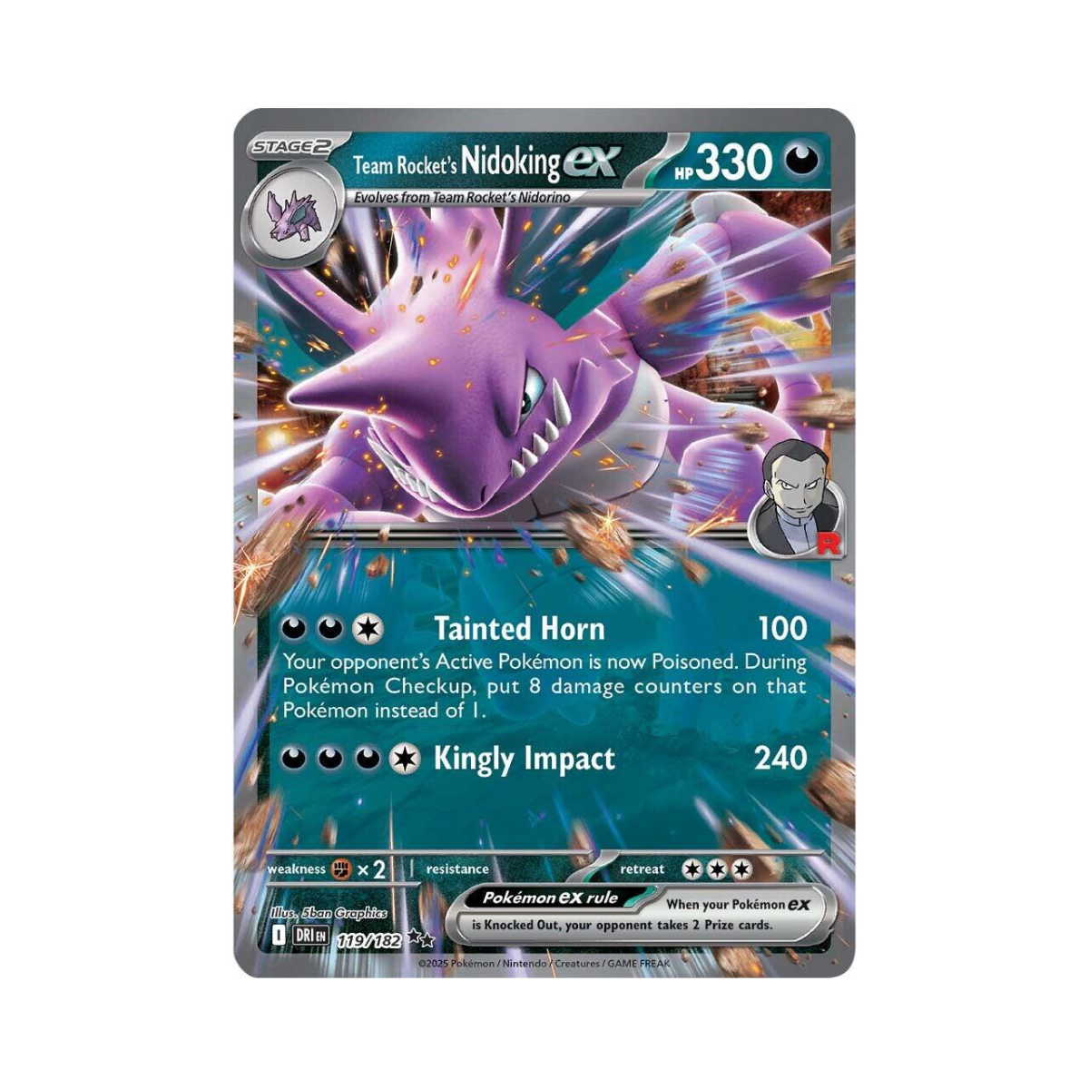 Team Rocket's Nidoking EX (DRI 119)