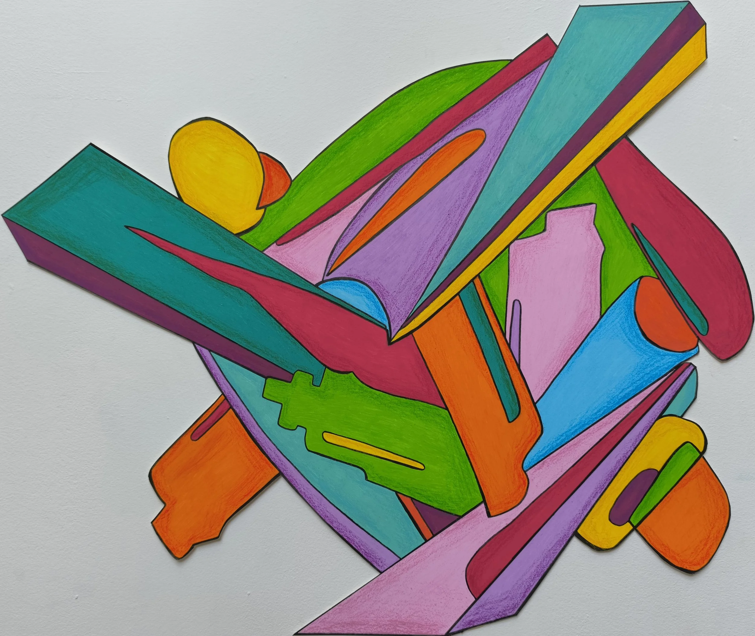 Untitled 6 (2025)┃Mixed Media on Paper┃60 x 42cm 