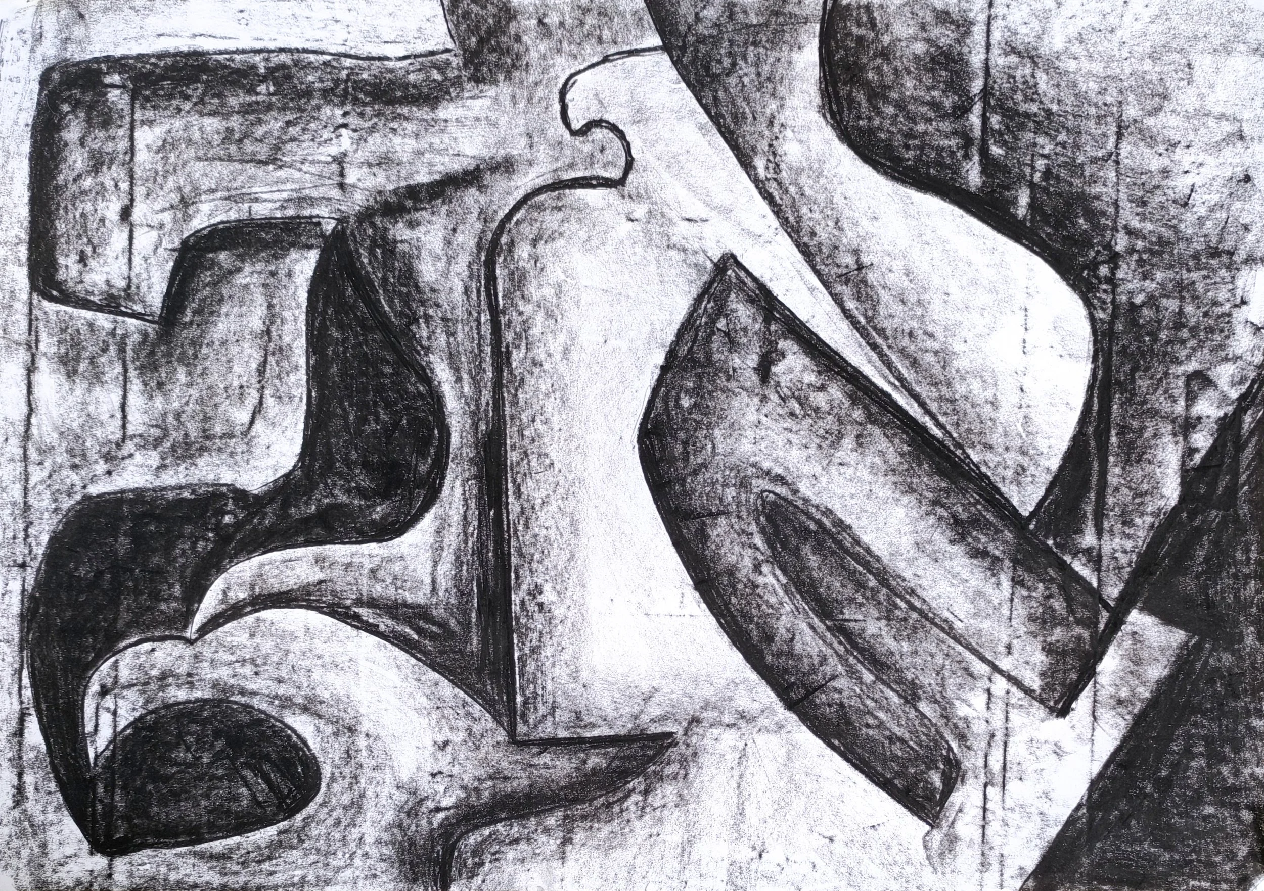 Untitled 5 (2025)┃Charcoal on Paper┃40 x 30cm 