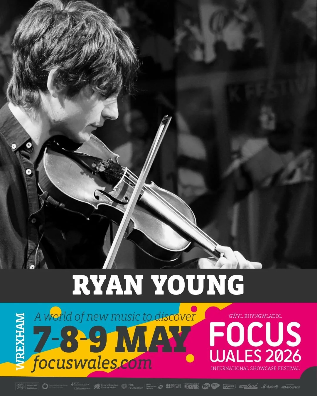 We&rsquo;re here at FOCUS Wales (@focuswales) with Ryan Young (@ryanyoungfiddle). His third album, produced by and featuring Martin Hayes (@martinhayesfiddle), comes out on May 21 🤩 He&rsquo;ll be joined this weekend by the wonderful Stuart McCallum