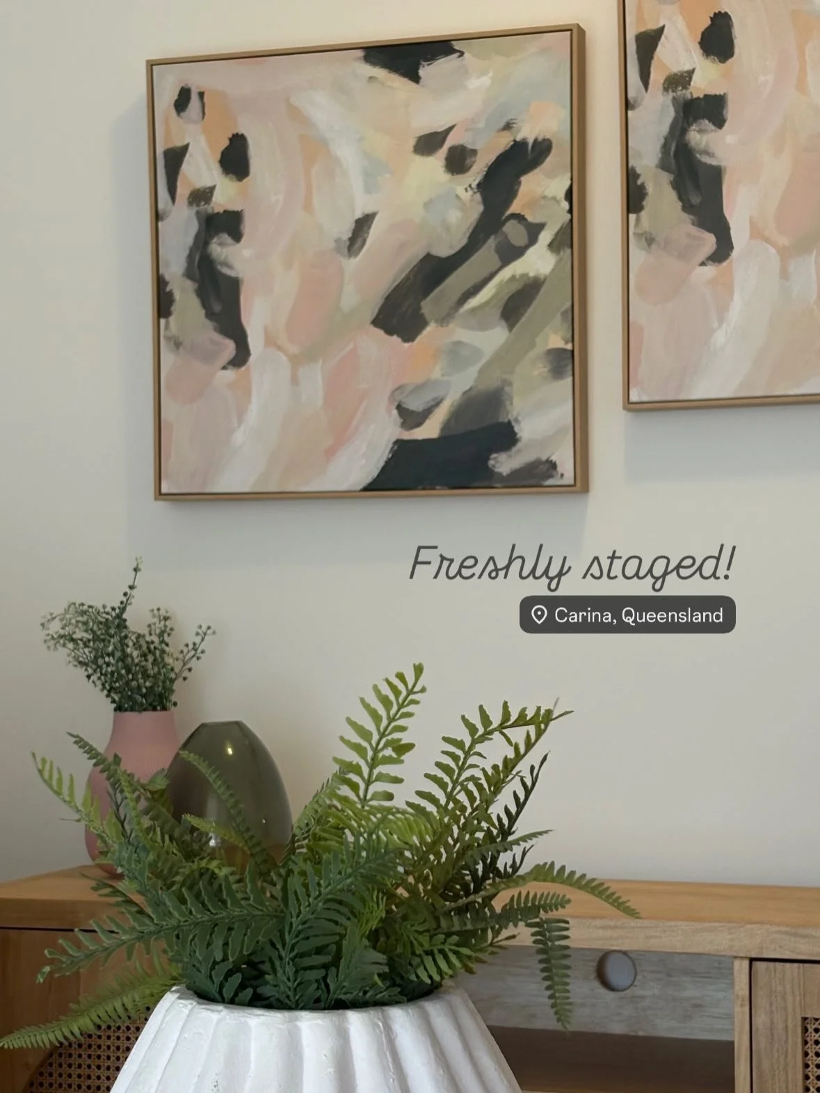 From an ordinary shell of a home to a fresh, elevated family home ✨
Just staged this 3 bed, 2 living home in Carina and completely transformed the feel. With brand new carpets, fresh paint, and a soft palette of sage greens and blush pinks, the space