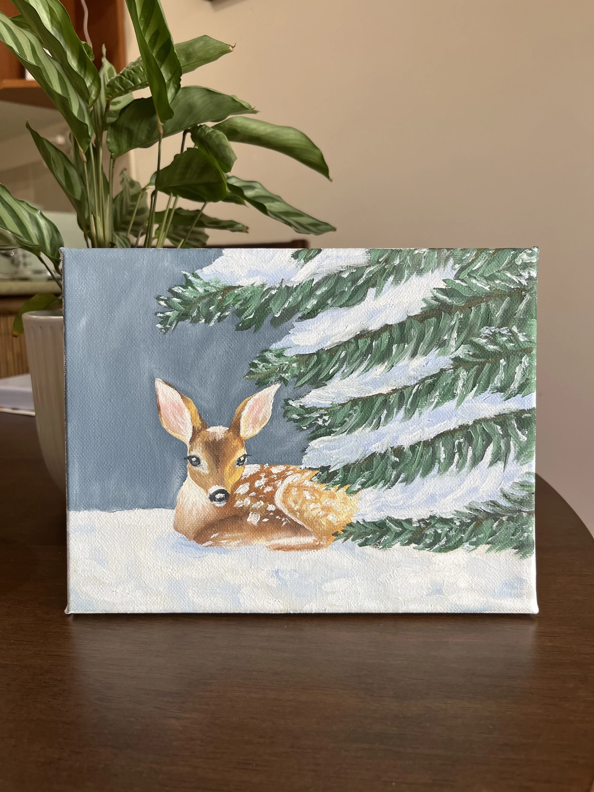 Fawn Beneath the Pines