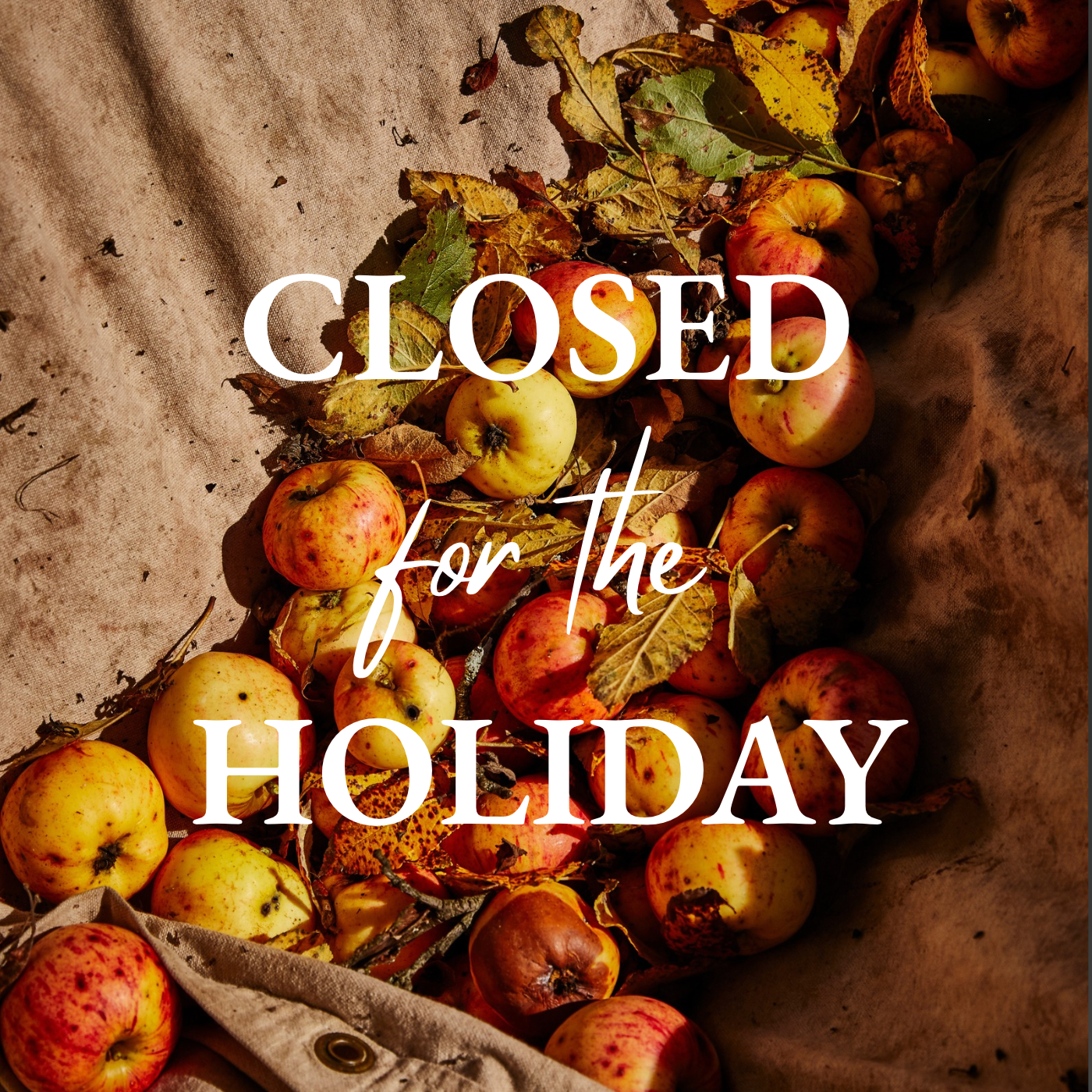 Closed for the Holiday 