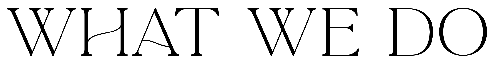 Black writing - What We Do