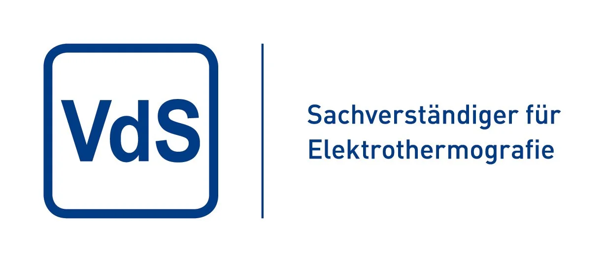 Logo des Verbands Deutscher Softwareingenieure (VdS) mit dem Text "Sachverständiger für Elektromagnetische and"