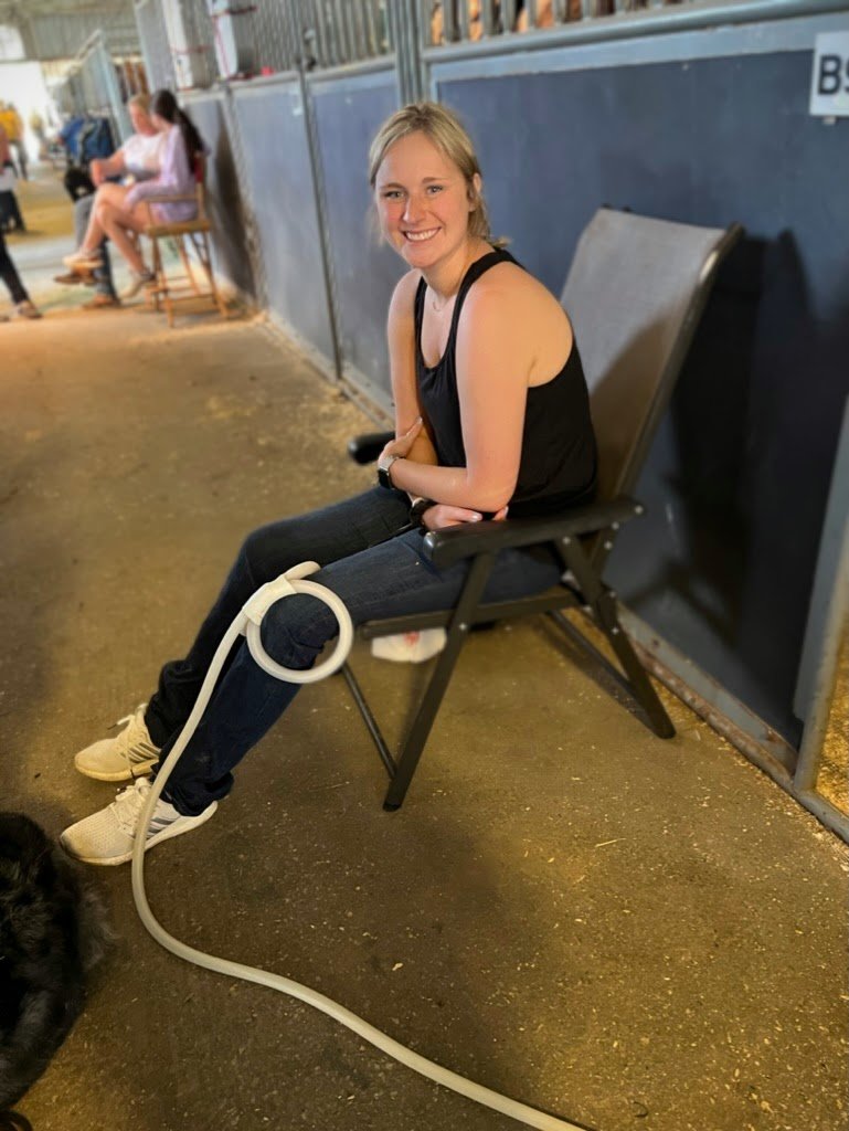 PEMF therapy session for pain relief using MagnaWave technology