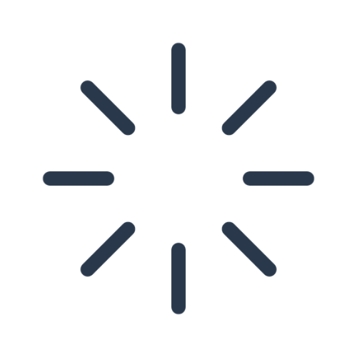 Loading spinner icon with a circular arrangement of dash marks.