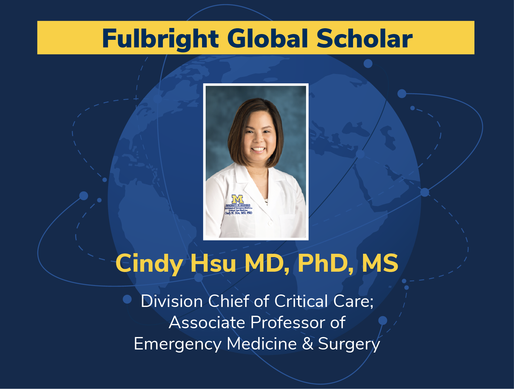 Dr. Cindy Hsu selected as a Fulbright Global Scholar