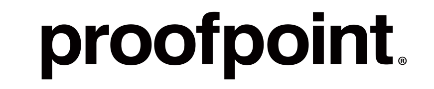 Das Logo von Proofpoint, einem Unternehmen für Cybersicherheit.