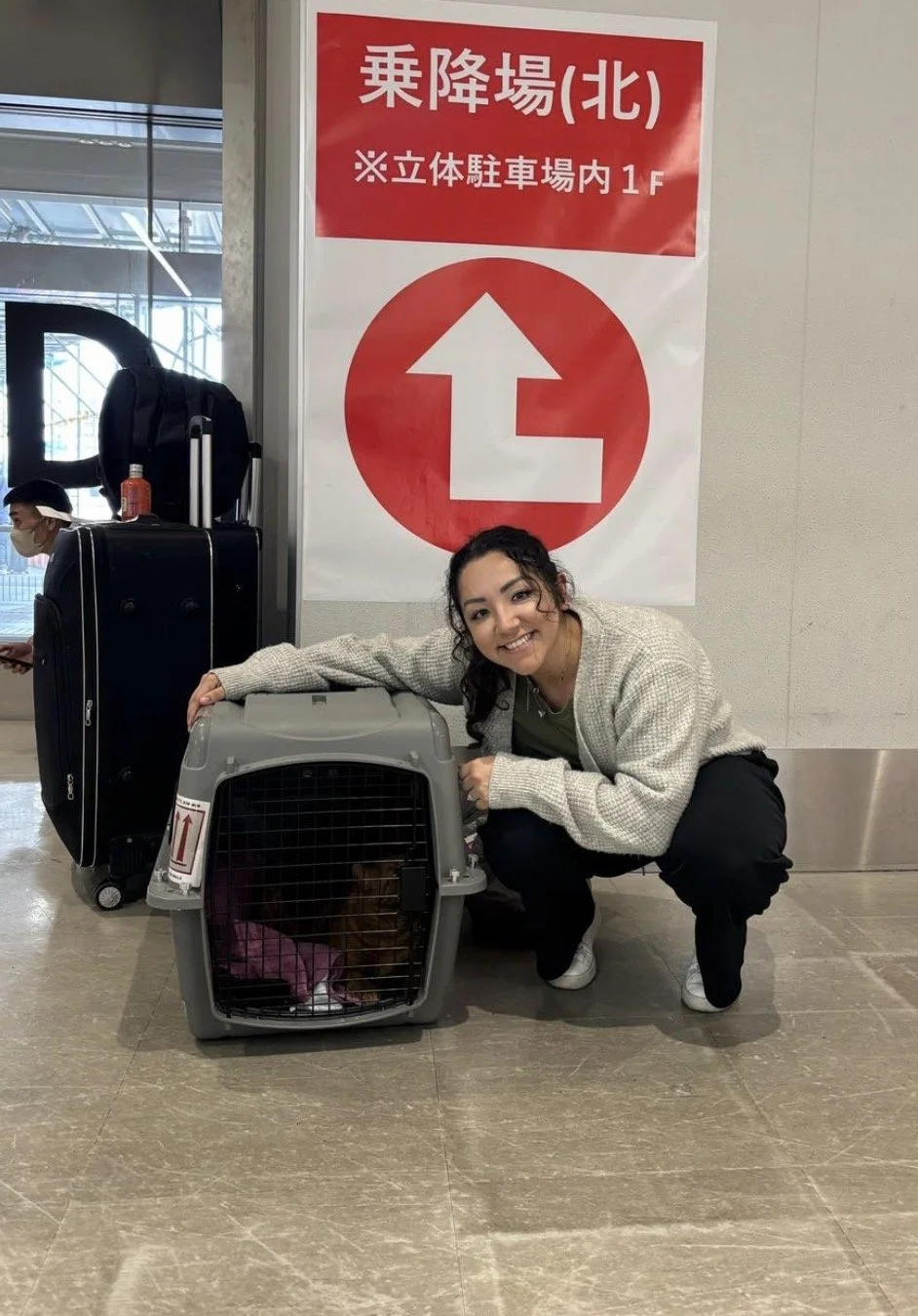 Flight Nanny, Liz at Fukuoka Airport