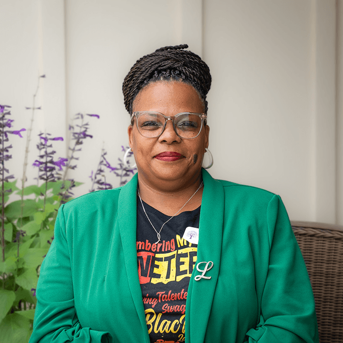 LaTaisha Young, CPD, Director of Dementia Programs and Education at Bella Groves, providing expert residential dementia care and memory care services in Bulverde, Texas.
