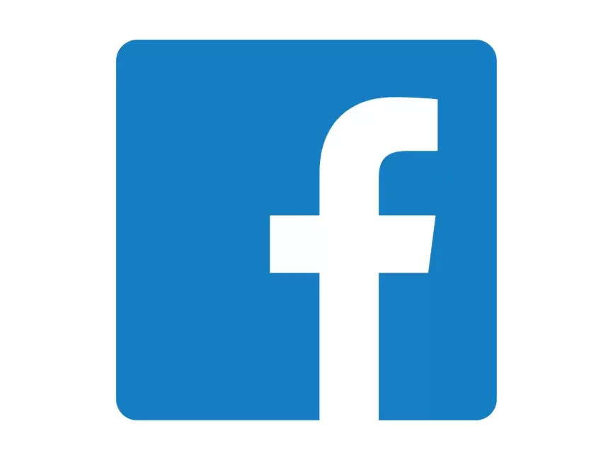 Facebook logo with a blue background and white lowercase 'f'